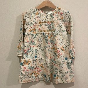 EUC size 90/3 yrs Hanna Andersson Baby Flora Dress!